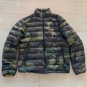 Polo by Ralph Lauren Green & Black Camo Puffer Jacket